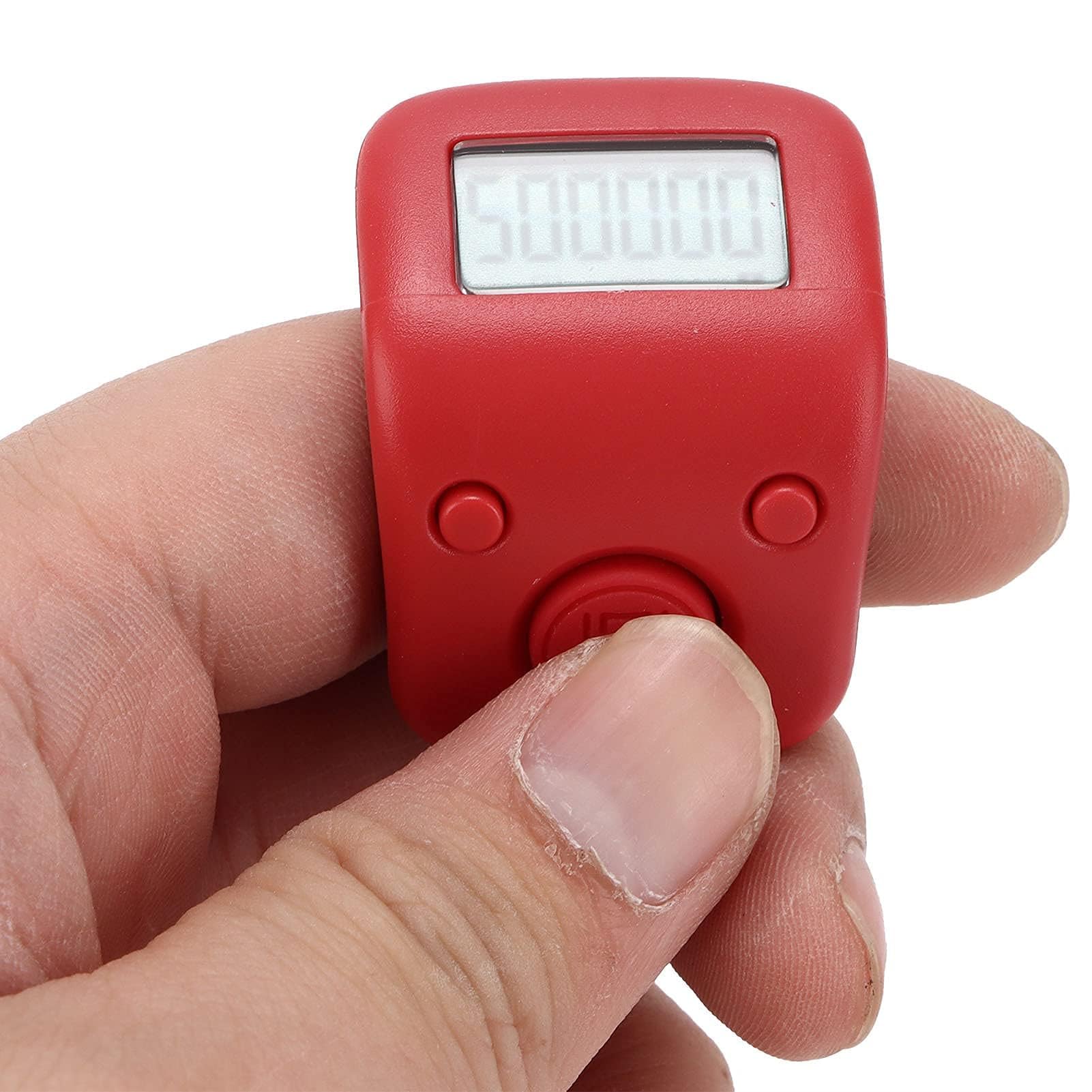 Fingerzähler Finger Counter Clicker Zähler Reihenzähler Digitale elektronische LED Fingerzähler für Inventur Sport Marketing Flugzeug muslimisches Gebet(Verheißungsvolles