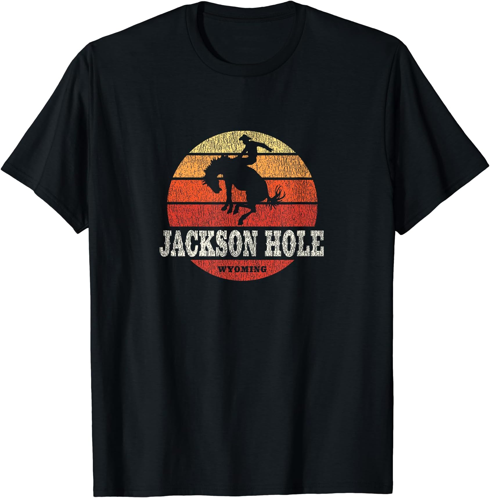 Jackson Hole WY Vintage Country Western Retro T-ShirtOEKO-TEX STANDARD 100