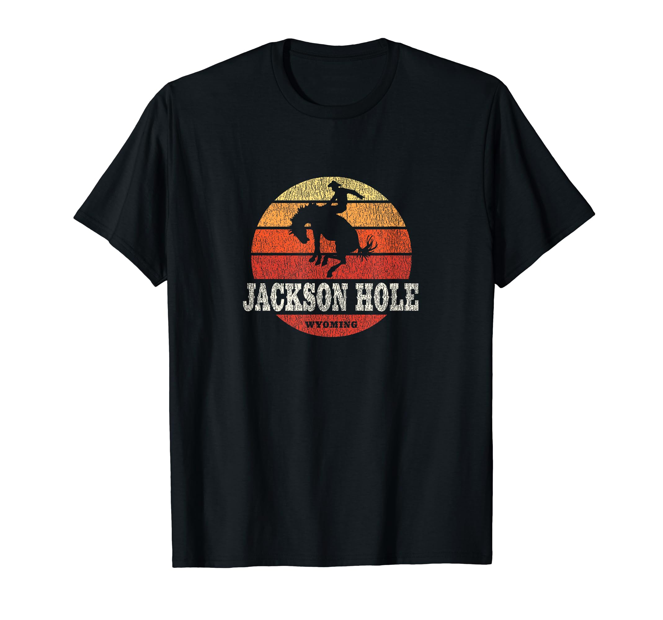 Jackson Hole WY Vintage Country Western Retro T-ShirtOEKO-TEX STANDARD 100