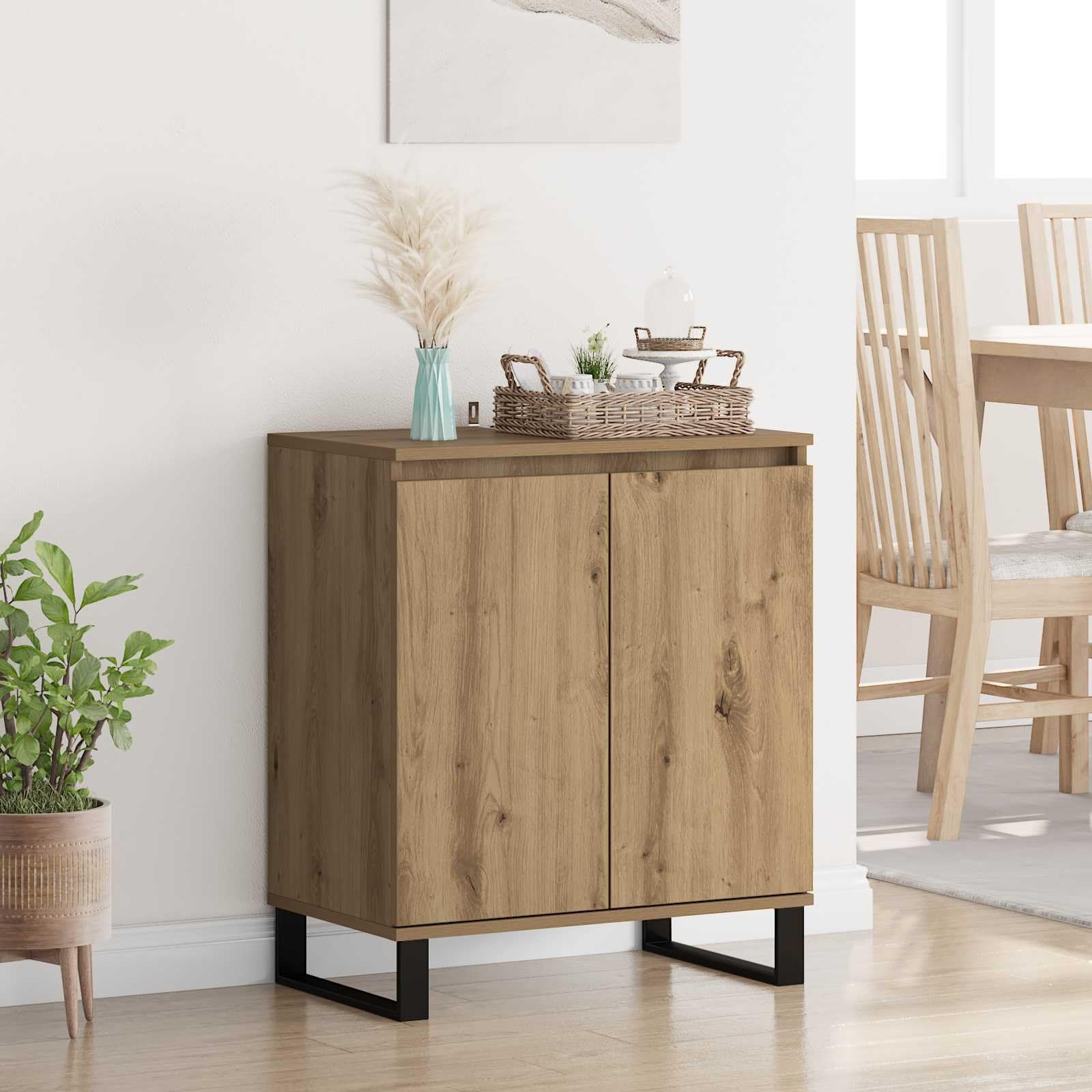vidaXL Buffet Chêne Artisanal 60 x 35 x 70 cm Bois d'ingénierie