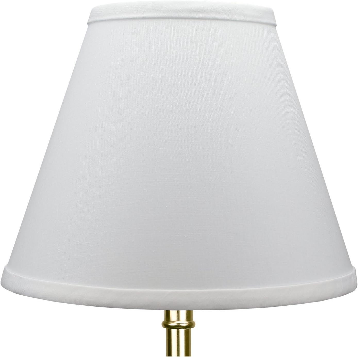FenchelShades.com Lampshade 5" Top Diameter x 10" Bottom Diameter x 8" Slant Height with Clip-On Attachment for Standard Edison-Style Lightbulb (Linen White)