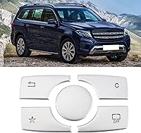 Vista 3 de Fydun Cubierta de botón multimedia Moldura de aleación de aluminio Pegatinas de botón de control multimedia Perilla para -Benz ML GL Clase 2015-2019