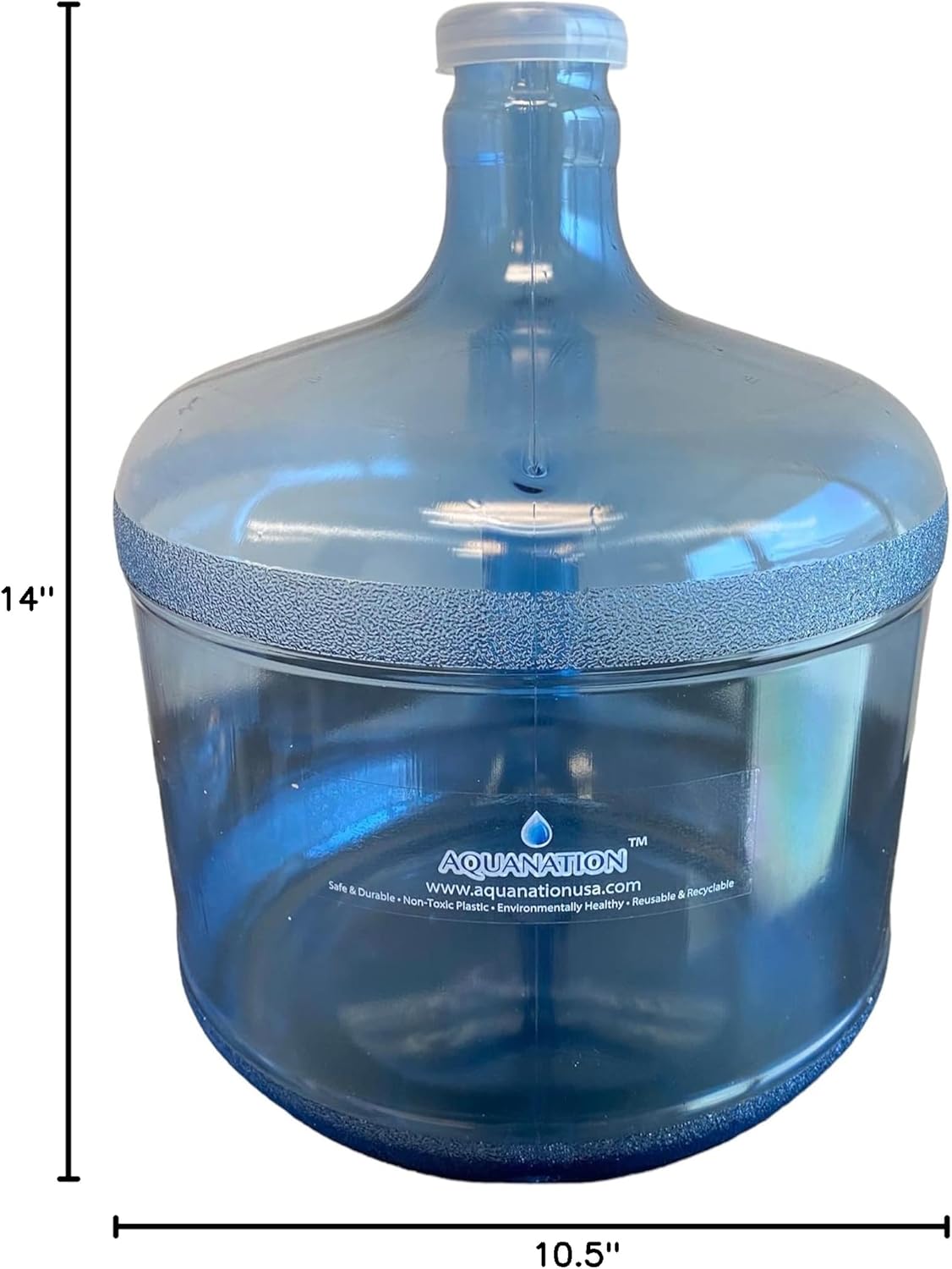 AquaNation 3 Gallon Reusable Food Grade Safe 55mm Snap On Crown Top Plastic Water Bottle Jug Gallon Container Canteen - (Made in USA) - Image 5
