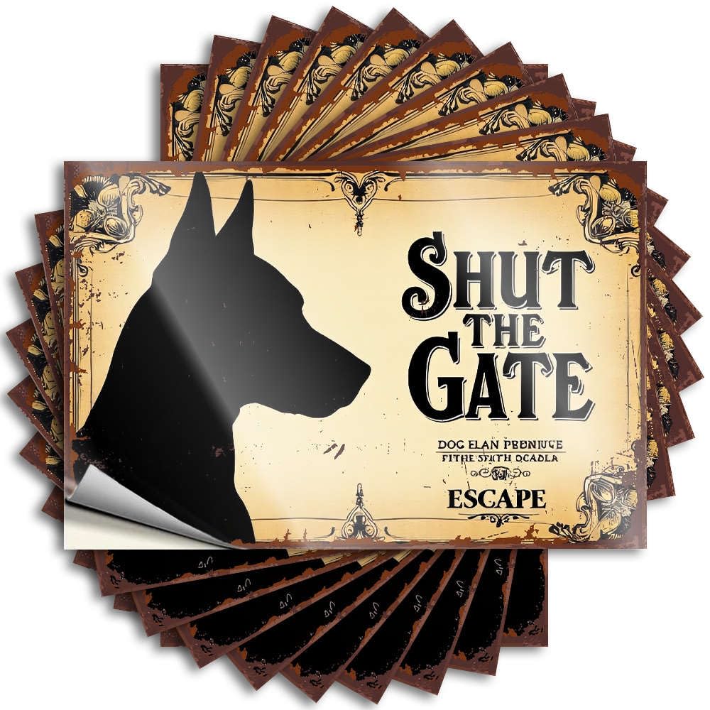 Shut The Gate: Escape Tiny Funny Patio Decor - Quote Case Removable Vinyl Decal(6X9CM)