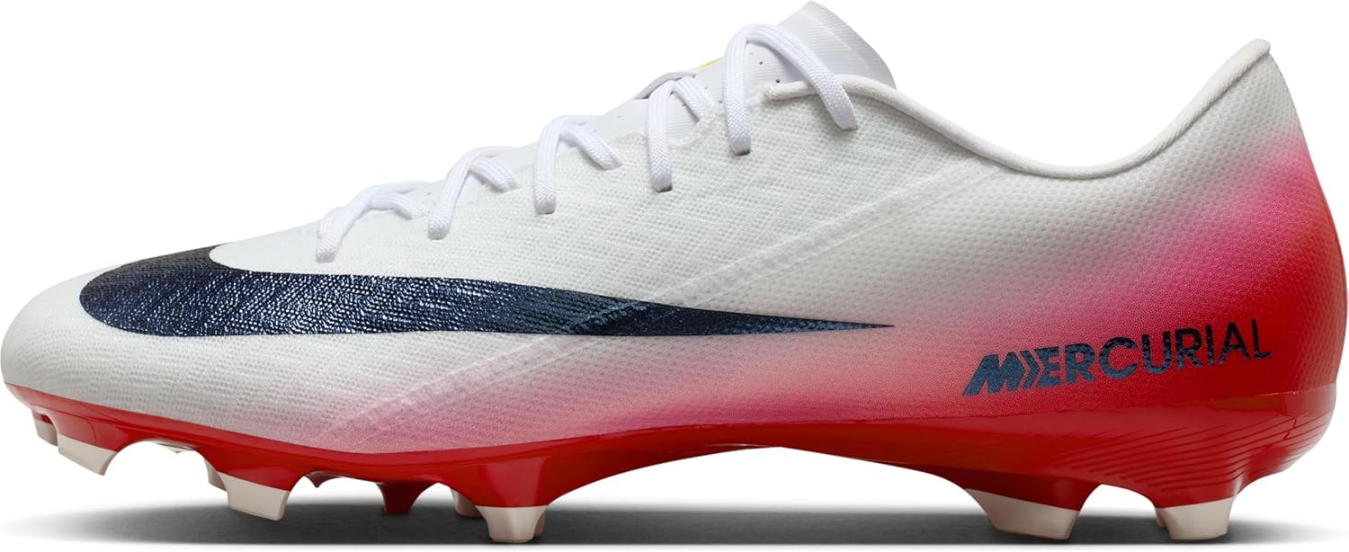 Nike Mercurial Vapor 16 Academy LV8 Multi-Ground Low-Top Soccer Cleats (University Red/Dark Obsidian) Size 7.5
