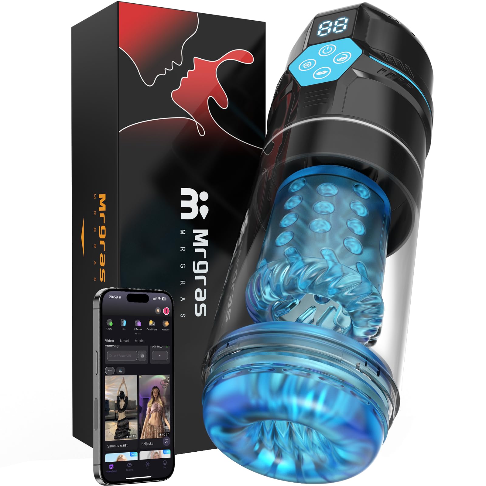Amazon.com: Sex Toys for Men Penis Pump - Mrgras AI Sync Male Masturbator  Pocket Pussy with 12 S Vacuum Pump & 7 Thrusting Rotating Vibrating Sucking  Licking Adult Toys Male Sex Toys