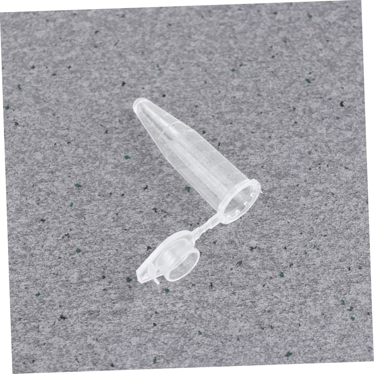 1.5ml Plastic Centrifuge Tube with Flexible Cover 500Pcs Round Bottom | Lab Supply, Easy-Open Elastic Lid, Smooth Wall, Craft Use, School, Sample Storage