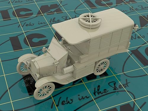 Miniatura 3 de ICM 35665 - Modelo T 1917 Ambulancia (Early), WWI AAFS Car - Escala 1:35