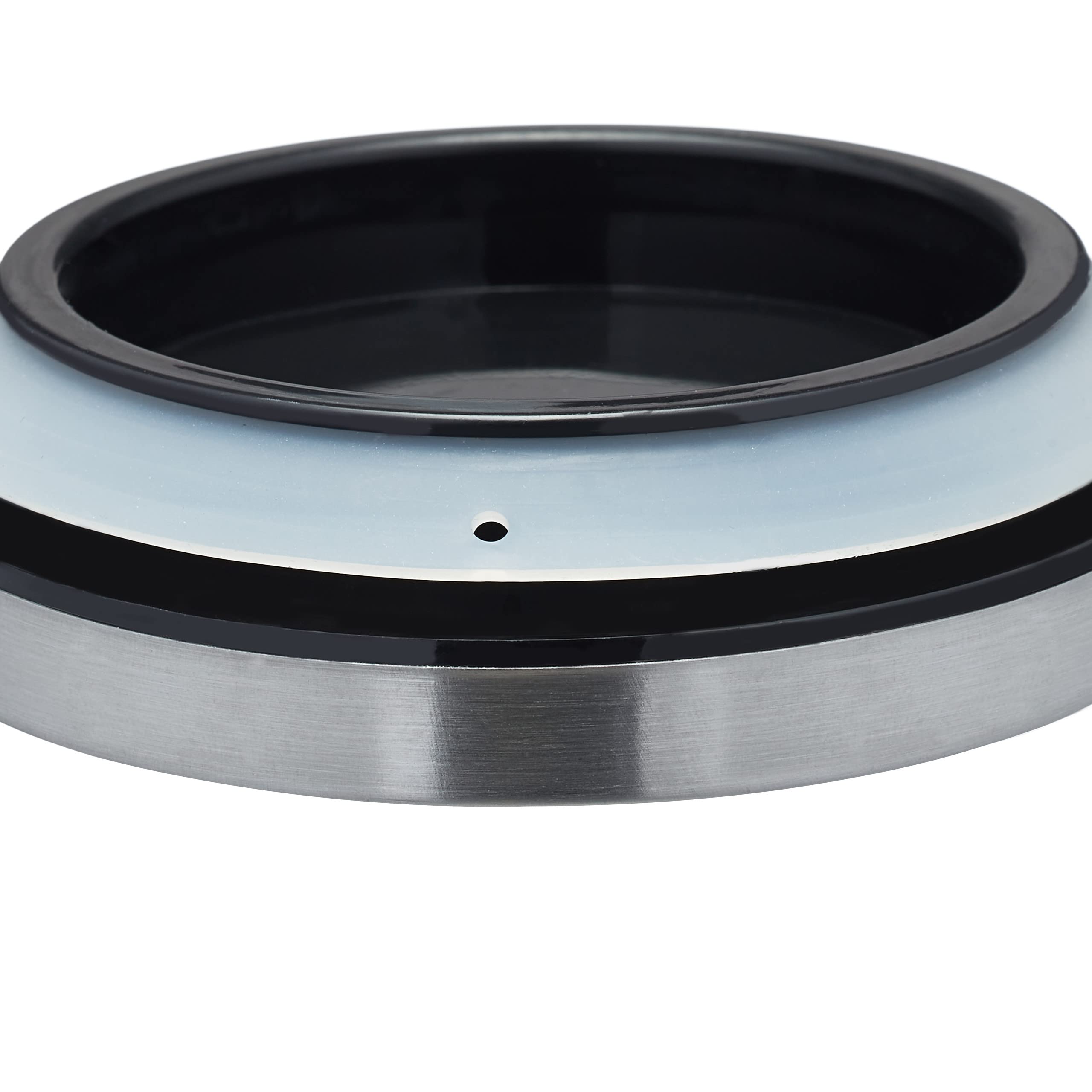 Relaxdays Set da 6 Barattoli per Alimenti, Recipienti in Vetro Coperchio Acciaio Inox 3 Grandezze, Trasparente Argentato