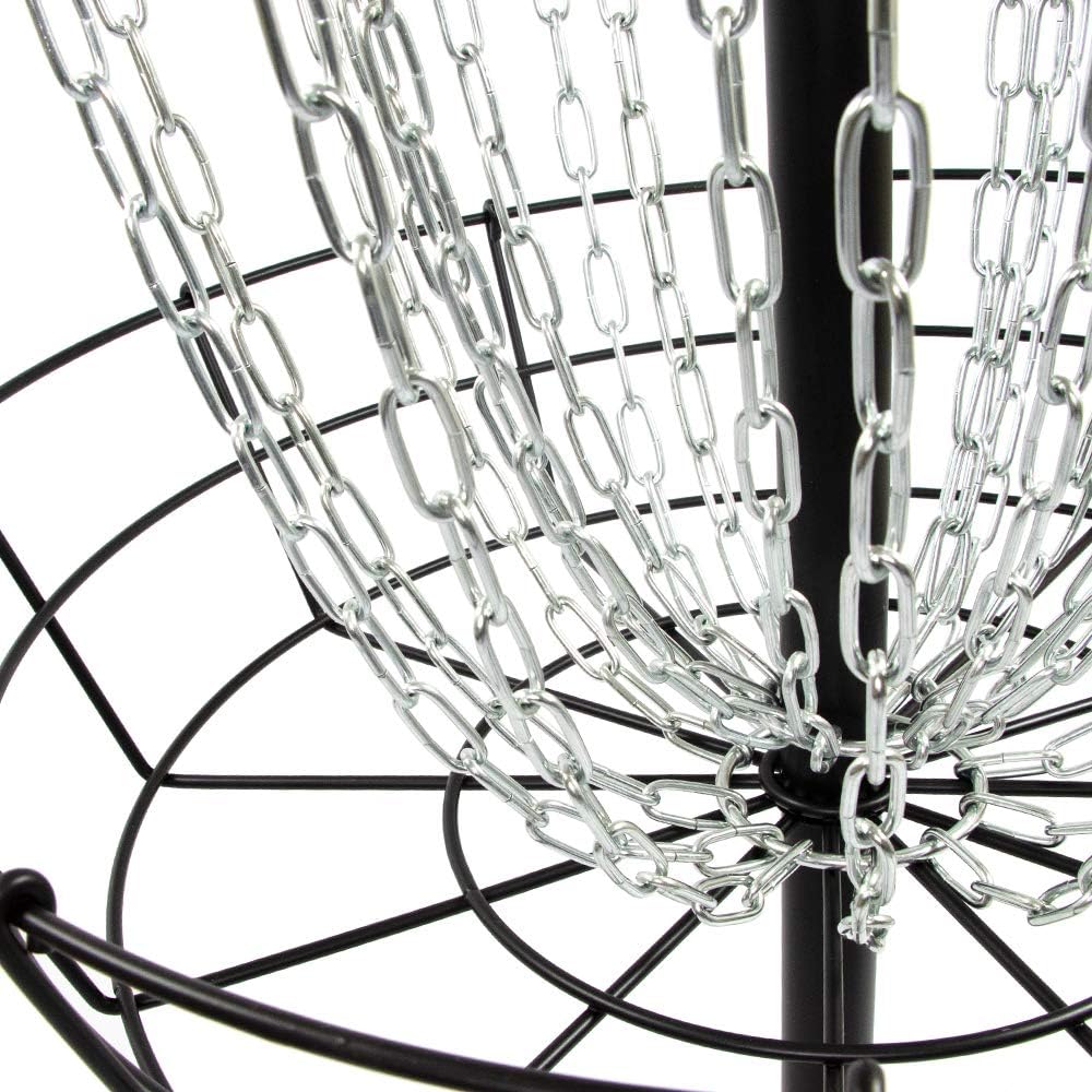 MVP Disc Sports Black Hole Practice 24-Chain Portable Disc Golf Basket Target