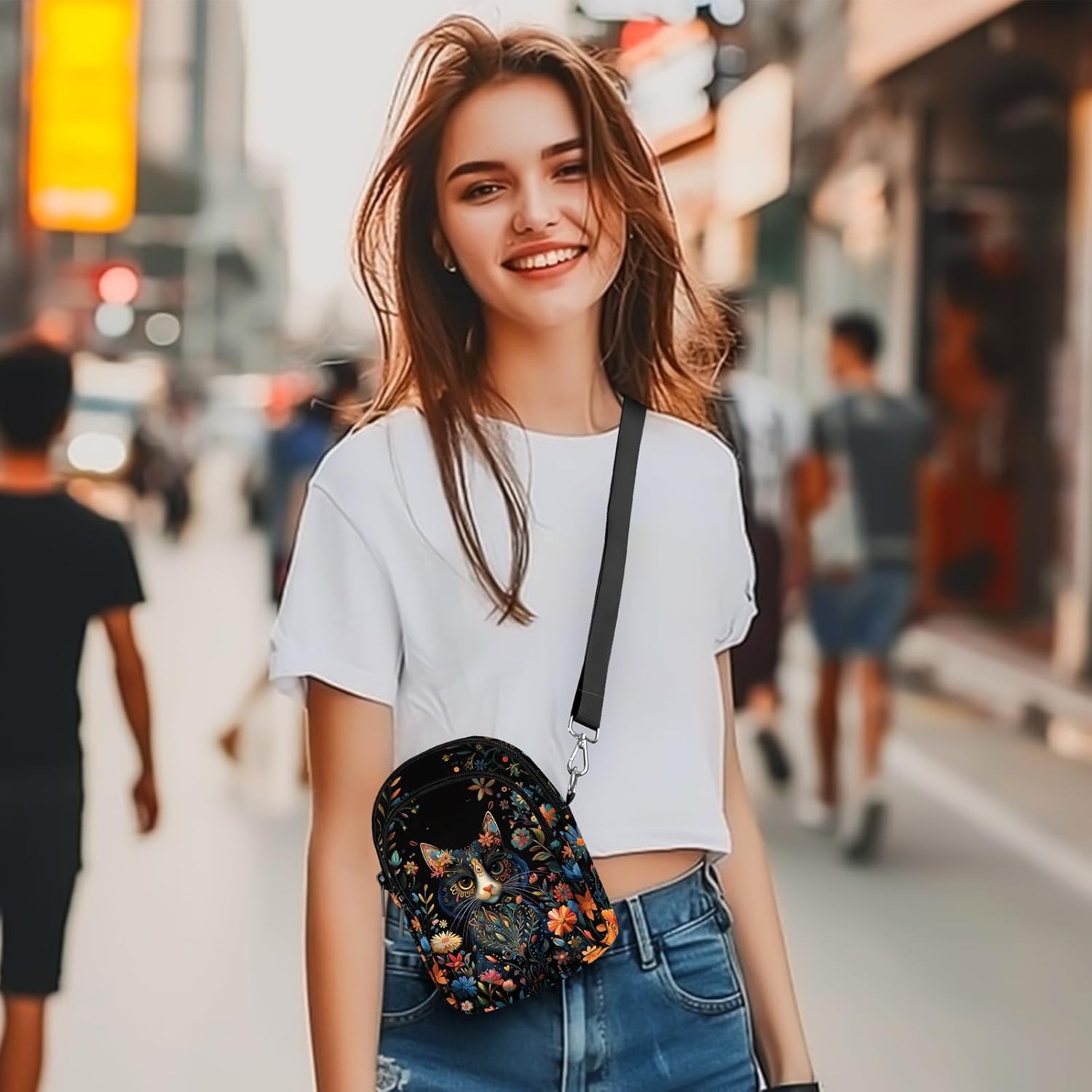 Crossbody Bags for Women Cell Phone Purse Casual Shoulder Bag with Adjustable Strap Card Slots for Travel Work - Image 2