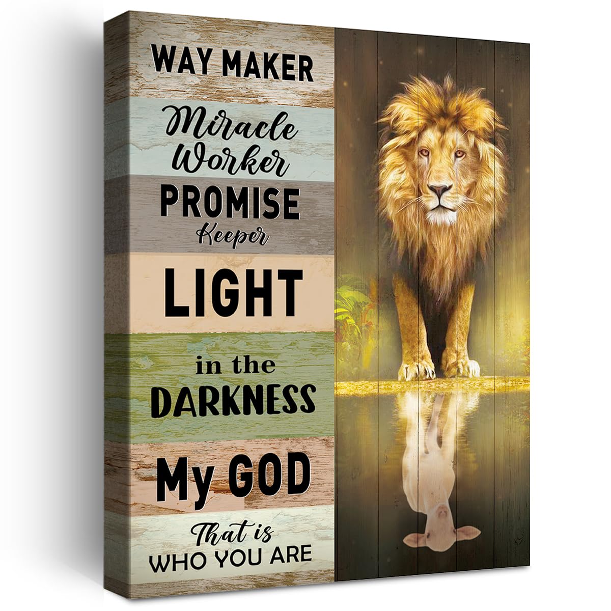 Inspirational Christian Wall Decor,Way Maker Miracle Worker Promise Keeper Canvas Poster Print Wall Art,Christian Scripture Home Office Bedroom Wall Decoration W643