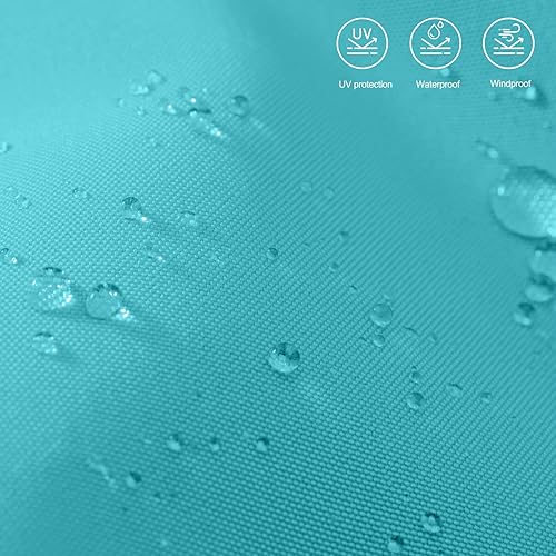 Miniatura 5 de MASTERCANOPY Sombrilla de patio Valance para mercado de mesas al aire libre, 8 varillas (9 pies, turquesa)