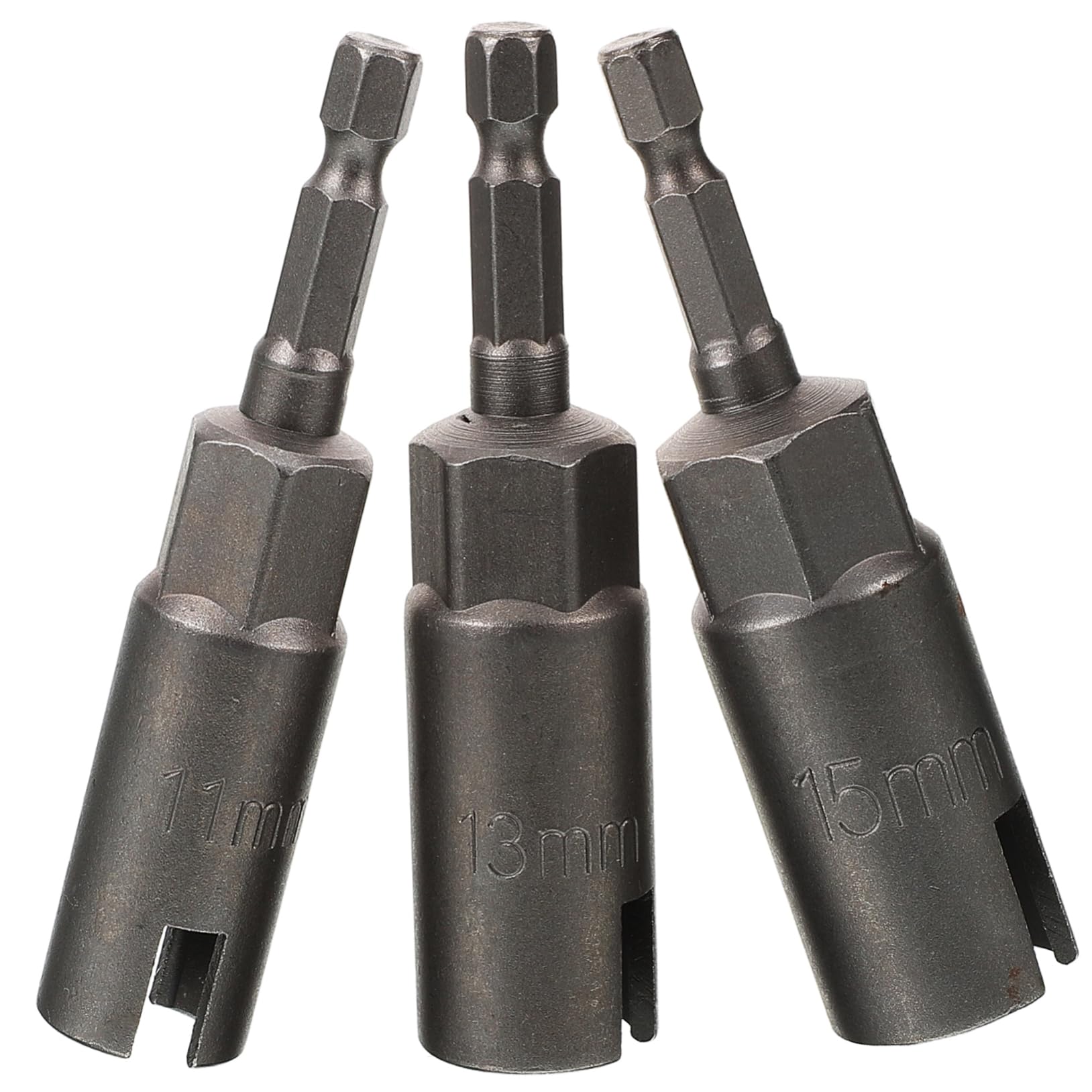 Operitacx 5 Set Presa Esagonale Caldo Vite Chiave Inglese Adattatore Per Avvitatore Ad Impatto Presa Per Punta Da Trapano Per Dado Ad Alette -v (acciaio Al Cromo Vanadio) Argento 3 Pezzi*5