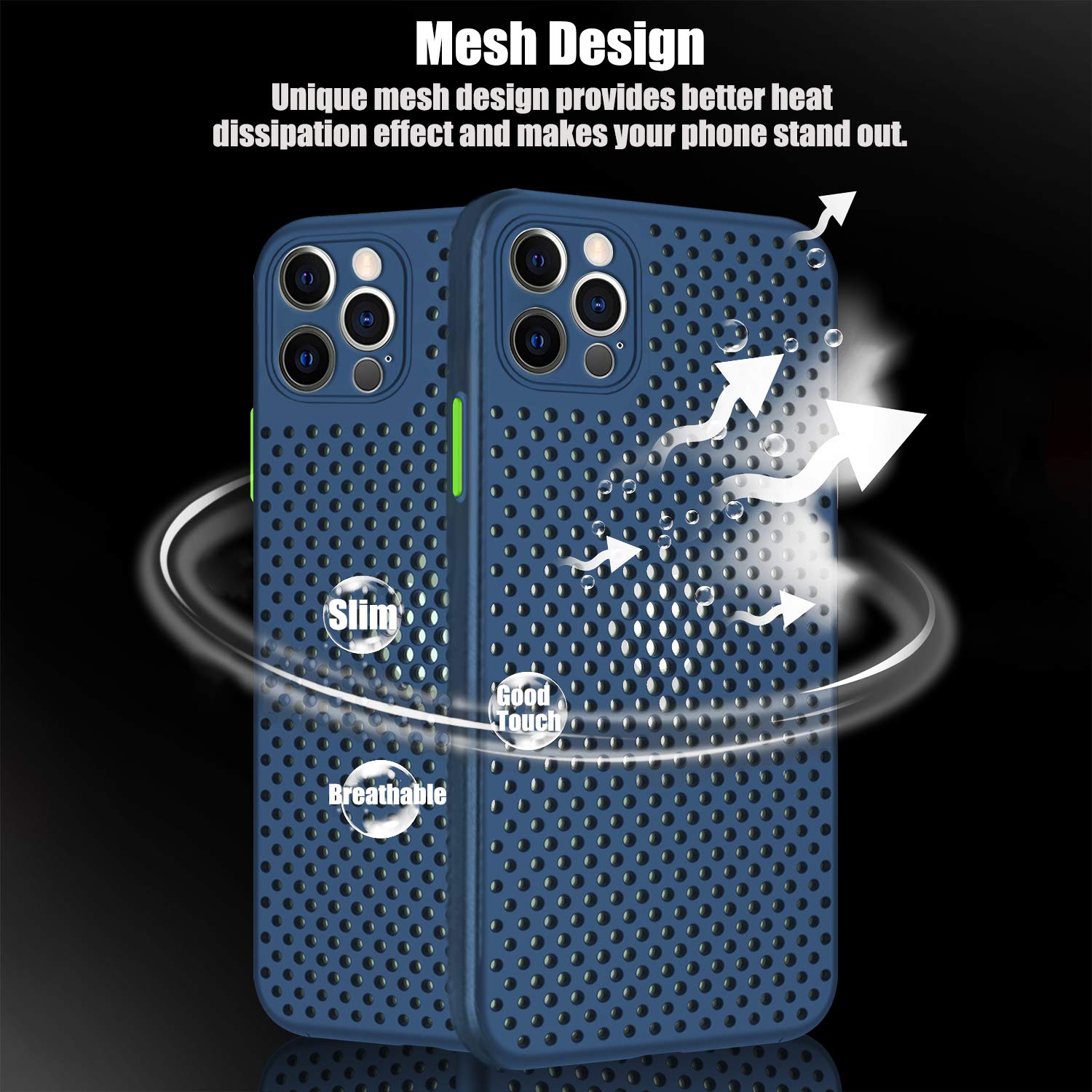 CASEKII Cover Per IPhone 12 Pro Max – Compatibile Magsafe, Ultra-sottile Opaca, Antigraffio, Con Magneti E Bordi Rialzati, Blu Navy