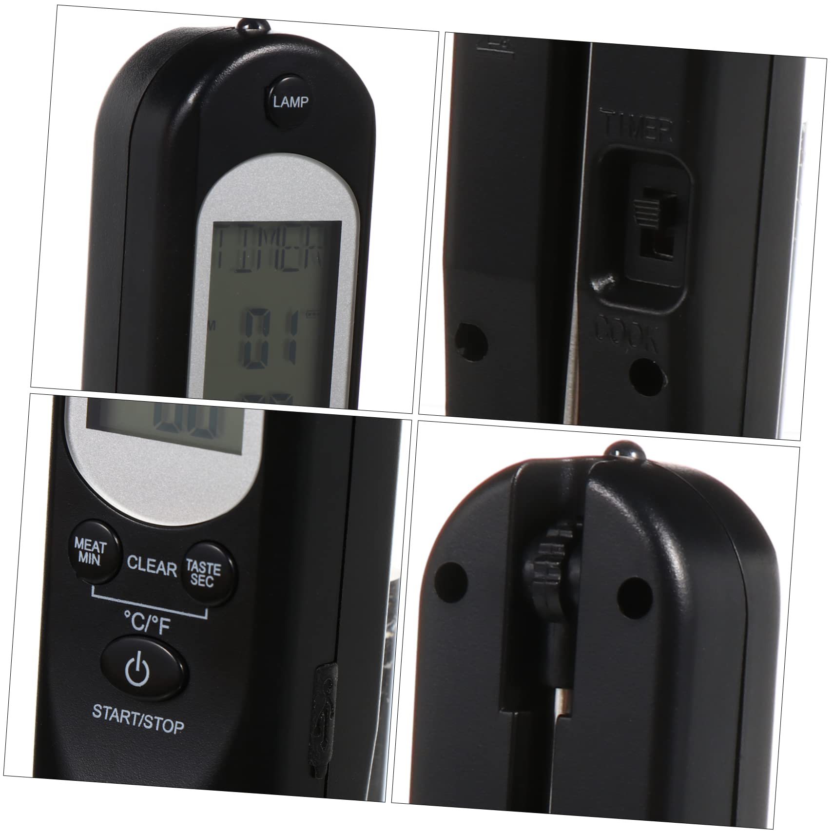 MAGICLULU 2sets Termometro Digitale Per Con Ricarica Usb Misuratore Di Temperatura Per Cucina e Barbecue Lettura Istantanea e Allerta Sonora Strumento Pratico Per Pollame Manzo e Suino
