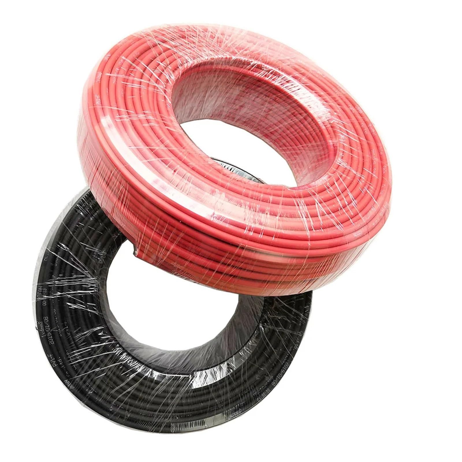 Cavo fotovoltaico Cavo Solare fotovoltaico da 50 Metri/Lotto 2,5 mm² -14 AWG Filo di Rame fotovoltaico Rosso o Nero da Utilizzare nell'energia Solare(50Meters Black)
