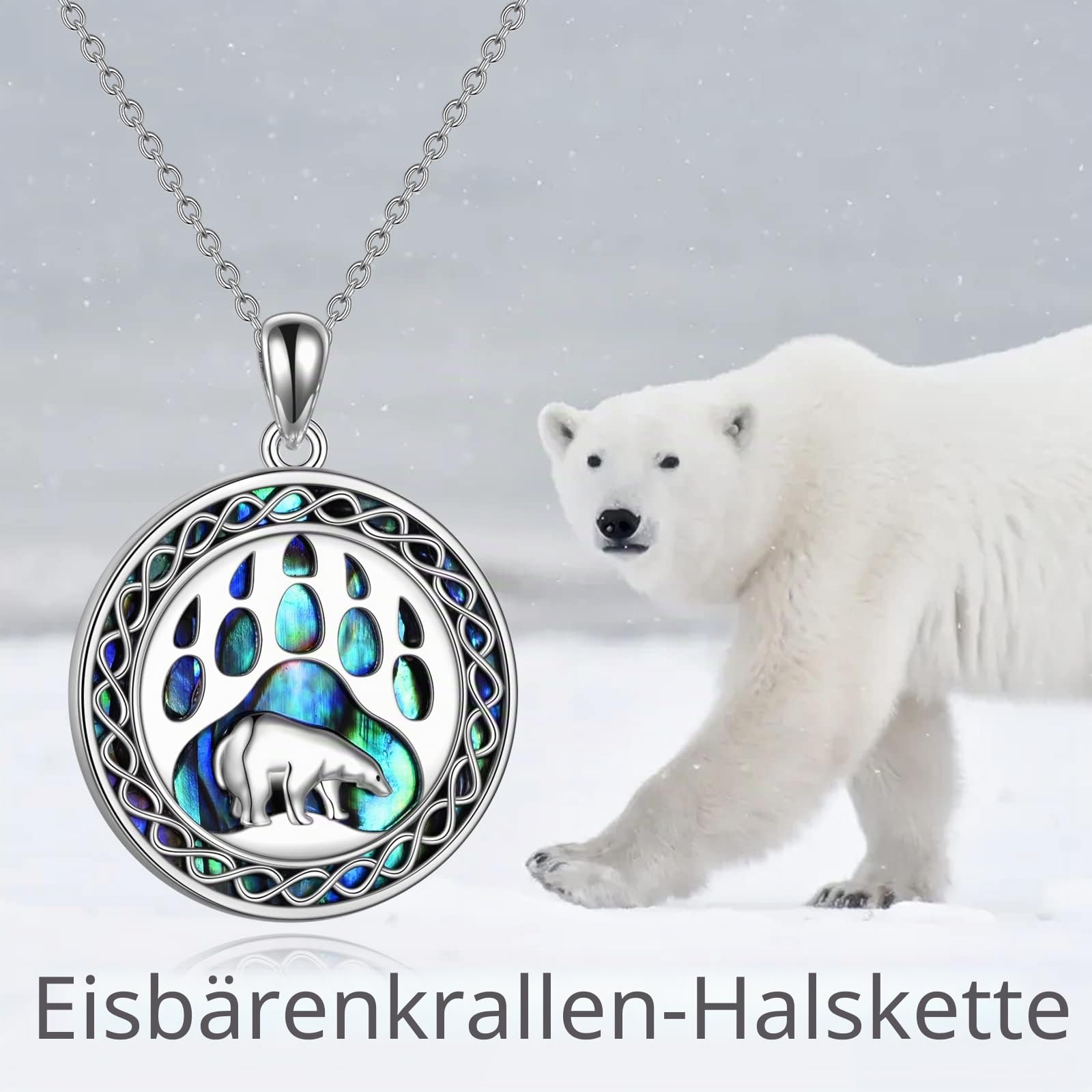 YAFEINI Drachen/Phönix/Wolf/Hund/Bär Halskette Sterling Silber Keltischer Knoten Anhänger Kette Schmuck Geschenke für Damen Mädchen