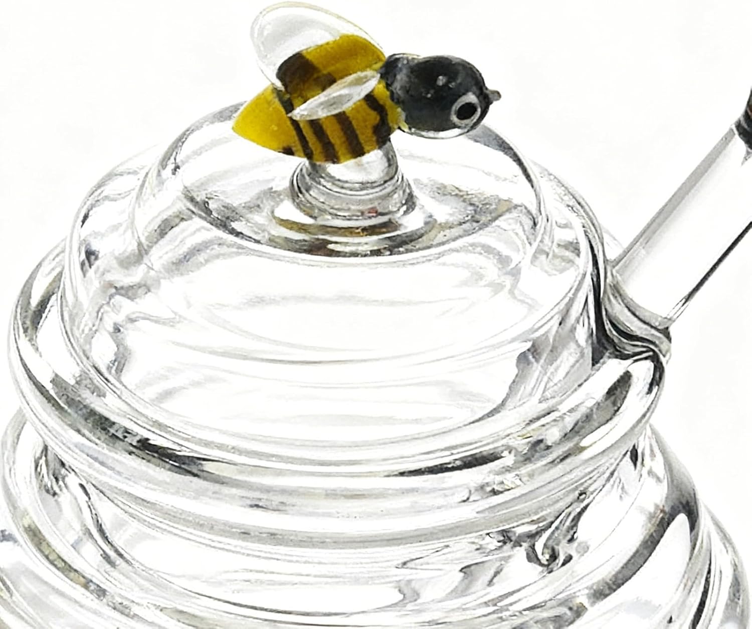 Honey Container 500ml Clear Glass Large Dining Supplies with Lid