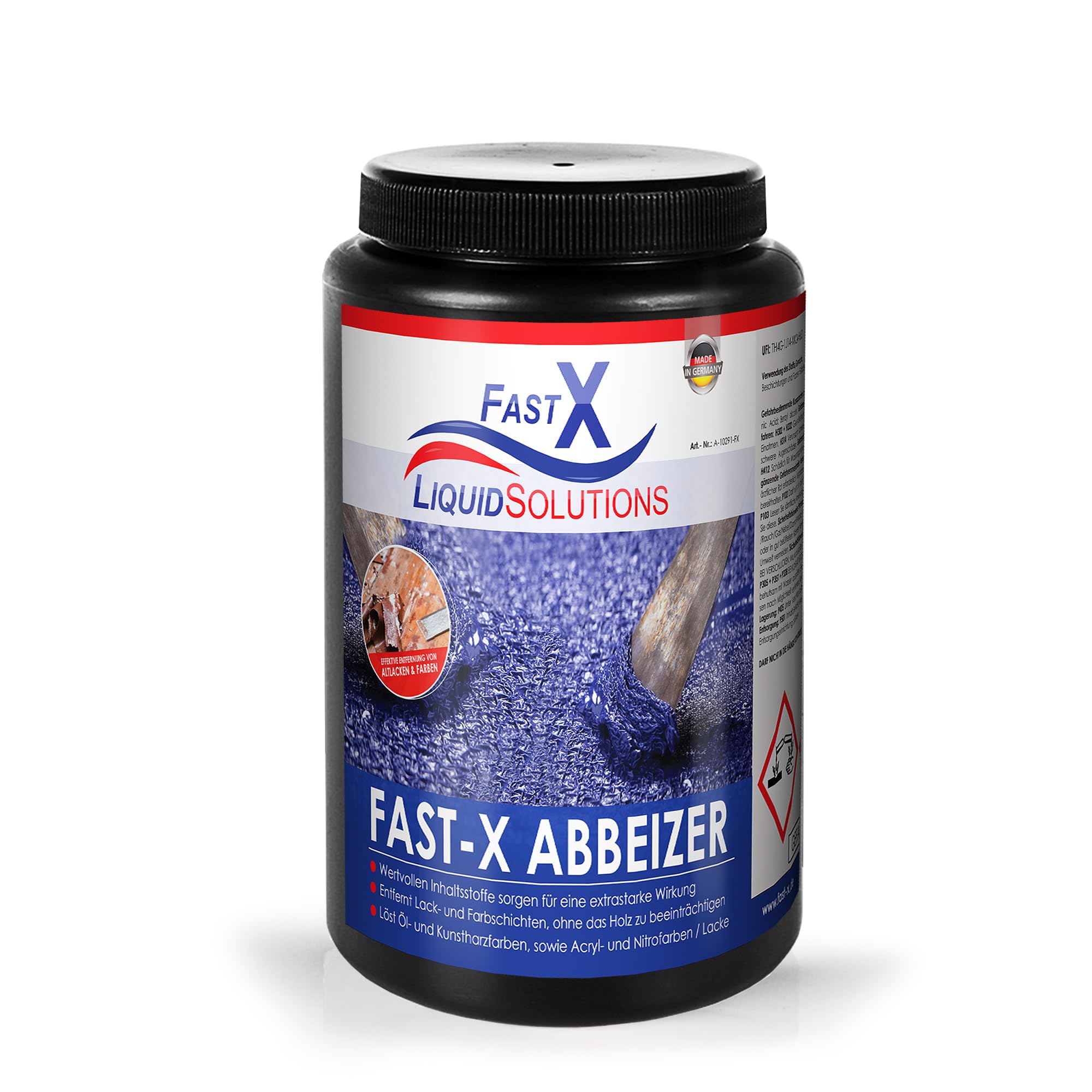 FAST X Abbeizer – 5x1L – Hochwirksamer Entferner für Lacke und Farben