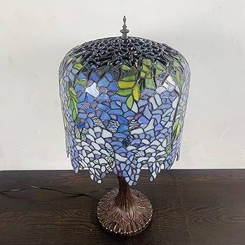 ステンドグラス☆ティファニー調ランプ☆ブルー☆テーブルランプ Amazon.co.jp : ティファニースタイルランプ 8インチ ステンド