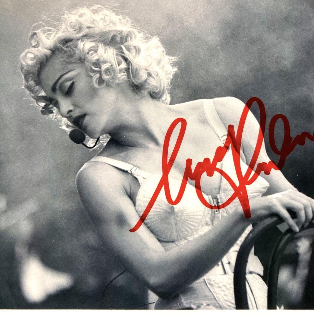 マドンナMadonna 直筆サイン入り オートグラフ フォトパネル証明