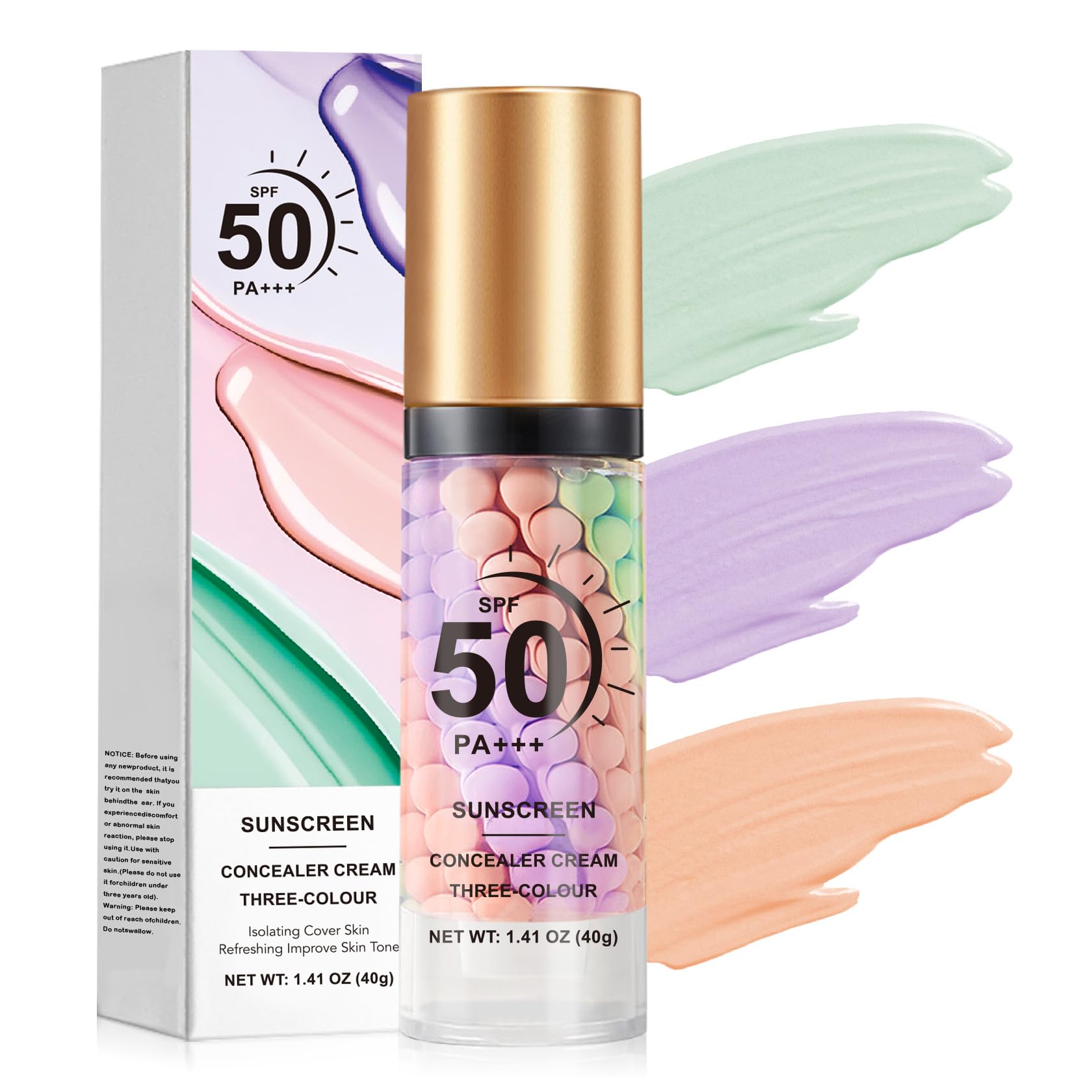 3 In 1 Primer for Face Before Makeup Color Corrector Primer Purple Pink Green