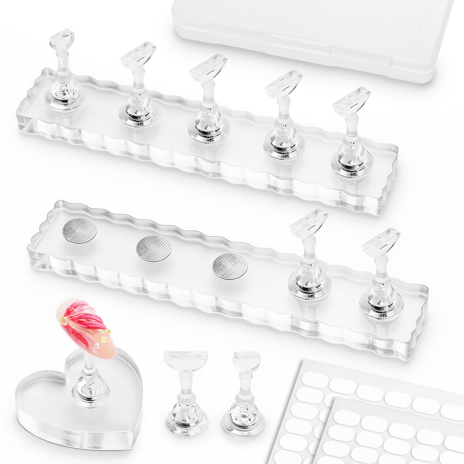 Press On Nail Stand - Magnetic Nail Art Display -1