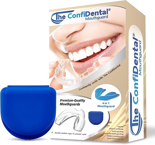 Miniatura 13 de The ConfiDental Protector bucal para rechinar dientes por la noche, paquete de 6 protectores dentales moldeables para apretar y bruxismo, ajuste