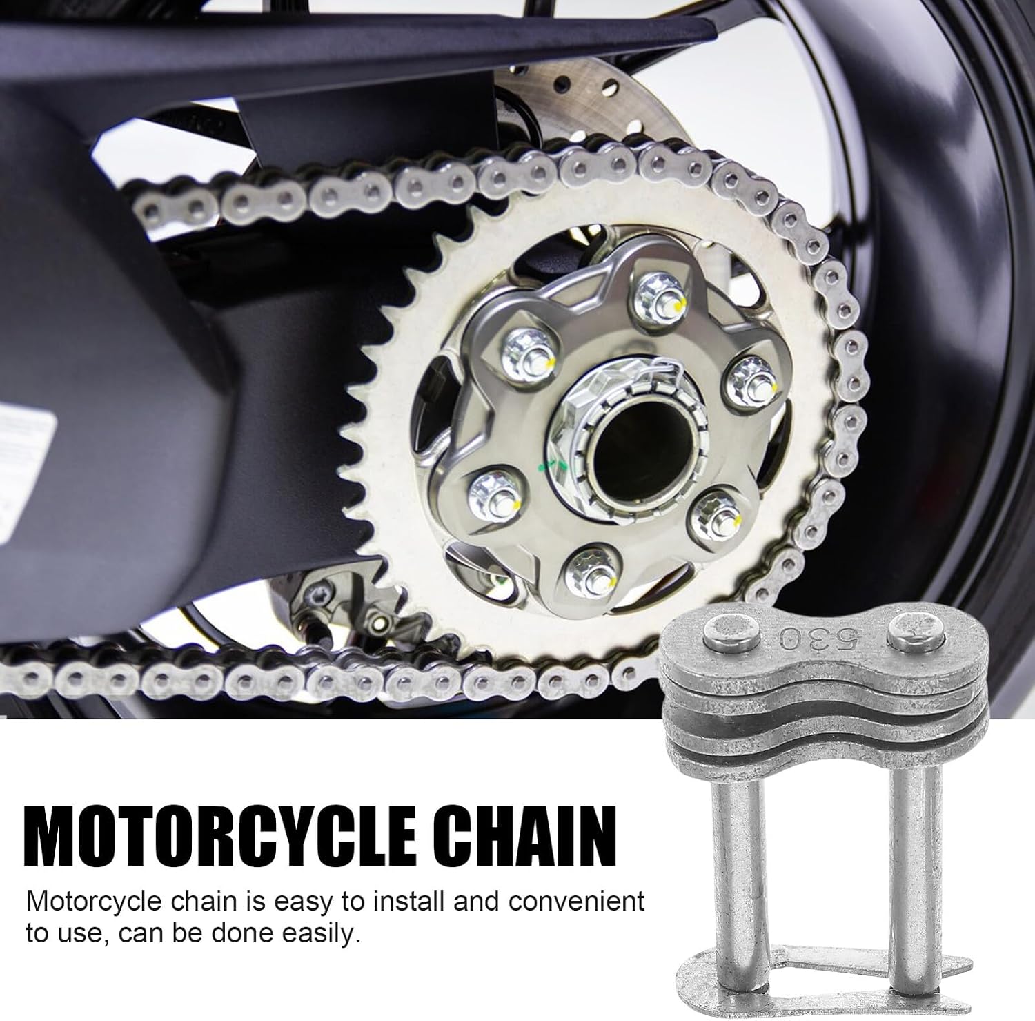 Heavy-duty Motorcycle Chain Connector Links 10pcs 420 530 Reinforced Thick Chain Link Adapter for Off-road Bikes Atv Transmission Repair