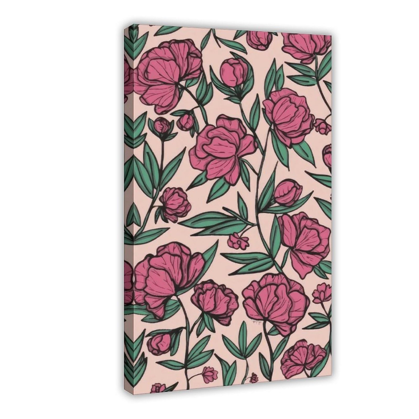 Bareronor Floral Poster Canvas Poster Bedroom Decor Landscape Office Room Decor Gift 20" L X 30" W