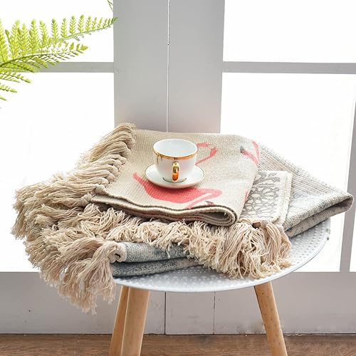 Miniatura 7 de HLOVME Alfombra bohemia de algodón tejida con borlas de 2 x 3 pies, lavable para interiores y exteriores, para sala de estar, dormitorio, cocina,