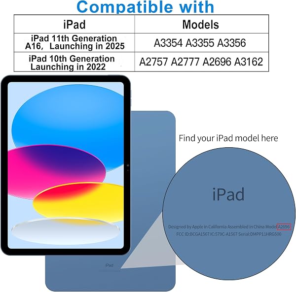4youquality [2-Pack Screen Protector for iPad (A16) 11th / 10th Generation (2025/2022) (iPad 11 & 10), Tempered Glass Film, Anti-Scratch, Impact-Resistant - 3