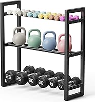 Pickpiff 3-Tier Adjustable Dumbbell Rack for Home Gym - 390 lb Capacity Weight Organizer