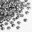 Beadsland 288pcs Flat Back Crystal Rhinestones Round Gems for Nail Art and Craft Glue Fix, Hematite, SS34,7.1-7.3mm