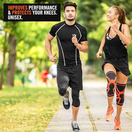 Miniatura 8 de Mava Sports - Rodillera de compresión de soporte para hombres y mujeres, perfecto para levantamiento de pesas, correr, entrenamiento de gimnasio,