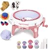 48 Needle Knitting Machine, Smart Weaving Loom Knitting Machine, DIY Hand Rotation Loom Kit with Row Counter for Adults Kids 48 Pins