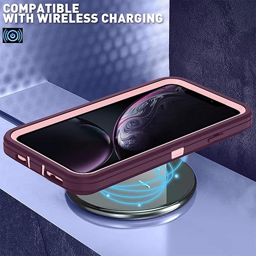 Miniatura 5 de Funda para Apple iPhone XR, protección contra caídas de grado militar, 3 capas, duradera, resistente, cuerpo completo, a prueba de golpes