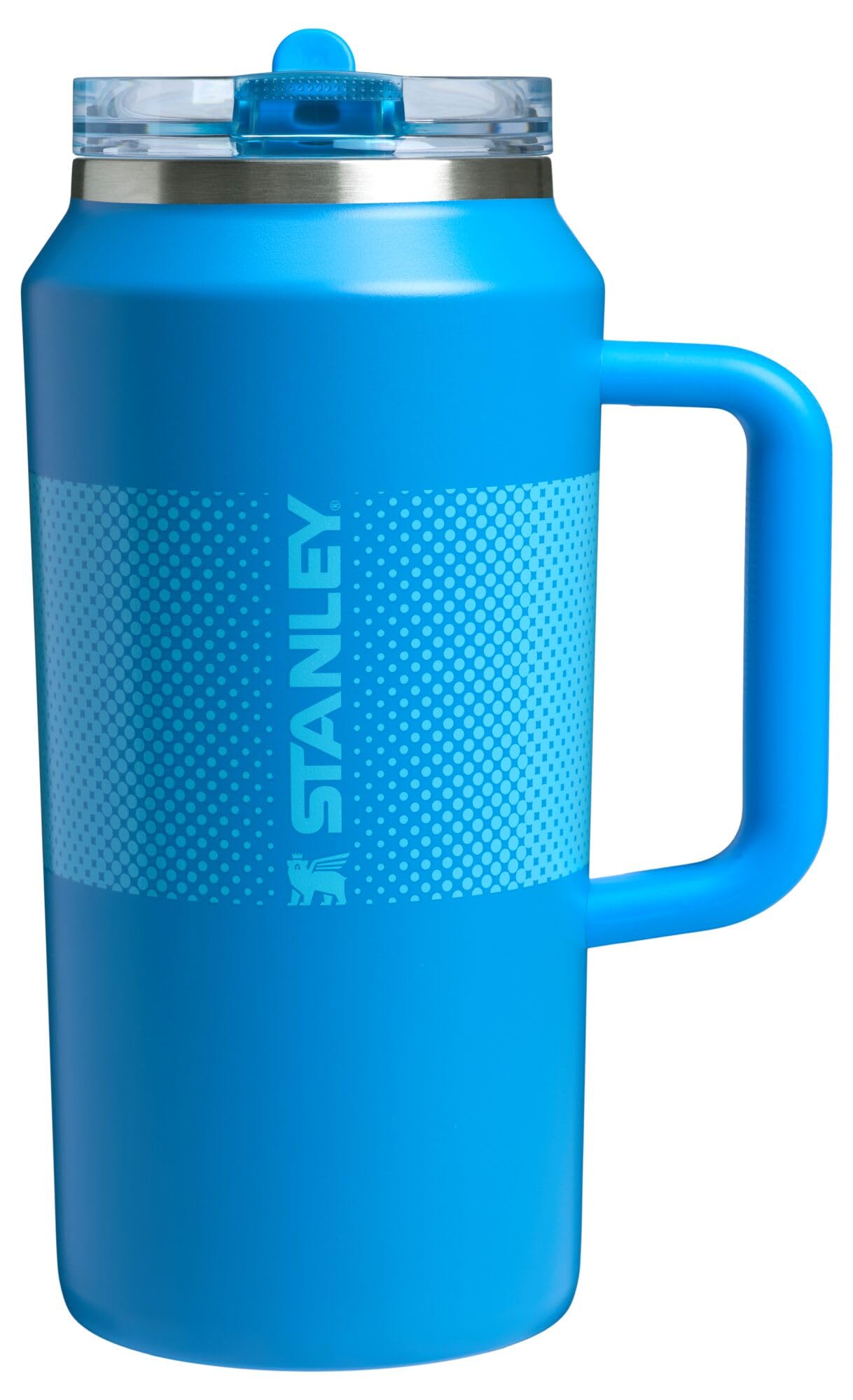 STANLEY Quencher ProTour Flip Straw Tumbler with Leakproof Lid 64 oz | Built-In Straw and Handle | Large Capacity for Travel & Sports | Insulated Stainless Steel Cup | BPA-Free | Azure Fade