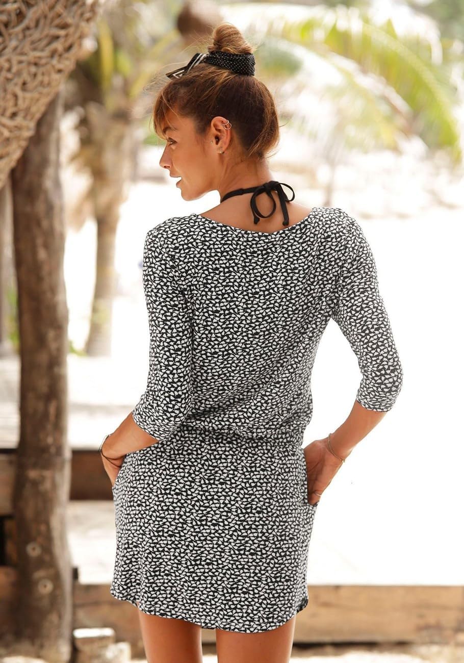 LASCANA Women’s Zip Detail Dress – Stylish and Versatile Casual Dress with Comfortable Fit