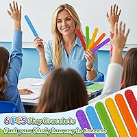 Vista 5 de 6 pulseras antiestrés para niños y adultos, pulseras de silicona texturizada, juguetes sensoriales para autismo, ansiedad, TDAH, calma