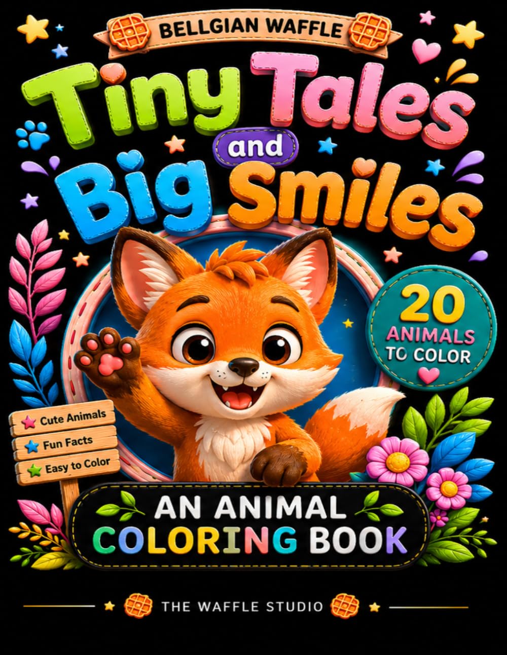 Tiny Tales and Big Smiles: Cute Animals, Fun Facts, and Easy Coloring for Kids
