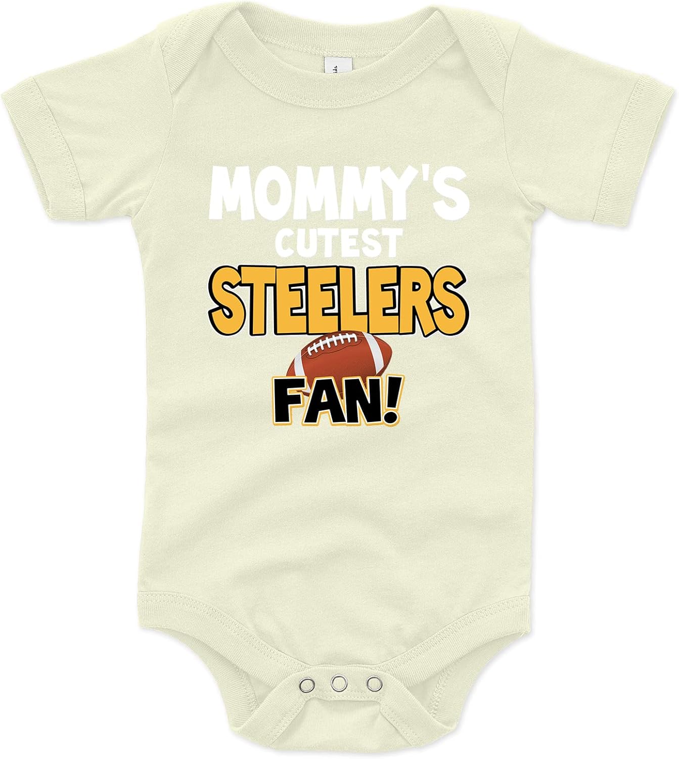 NanyCrafts Baby's Mommy's Cutest Steelers Fan Bodysuit, Baby Steelers Fan