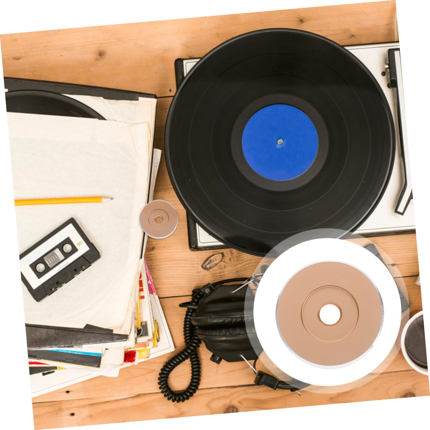 Uonlytech 5pezzi Adattatore Per Dischi Vinile Da Design Professionale e Compatto Facilita La Riproduzione Senza Ostacoli Compatibile Con Giradischi Giri