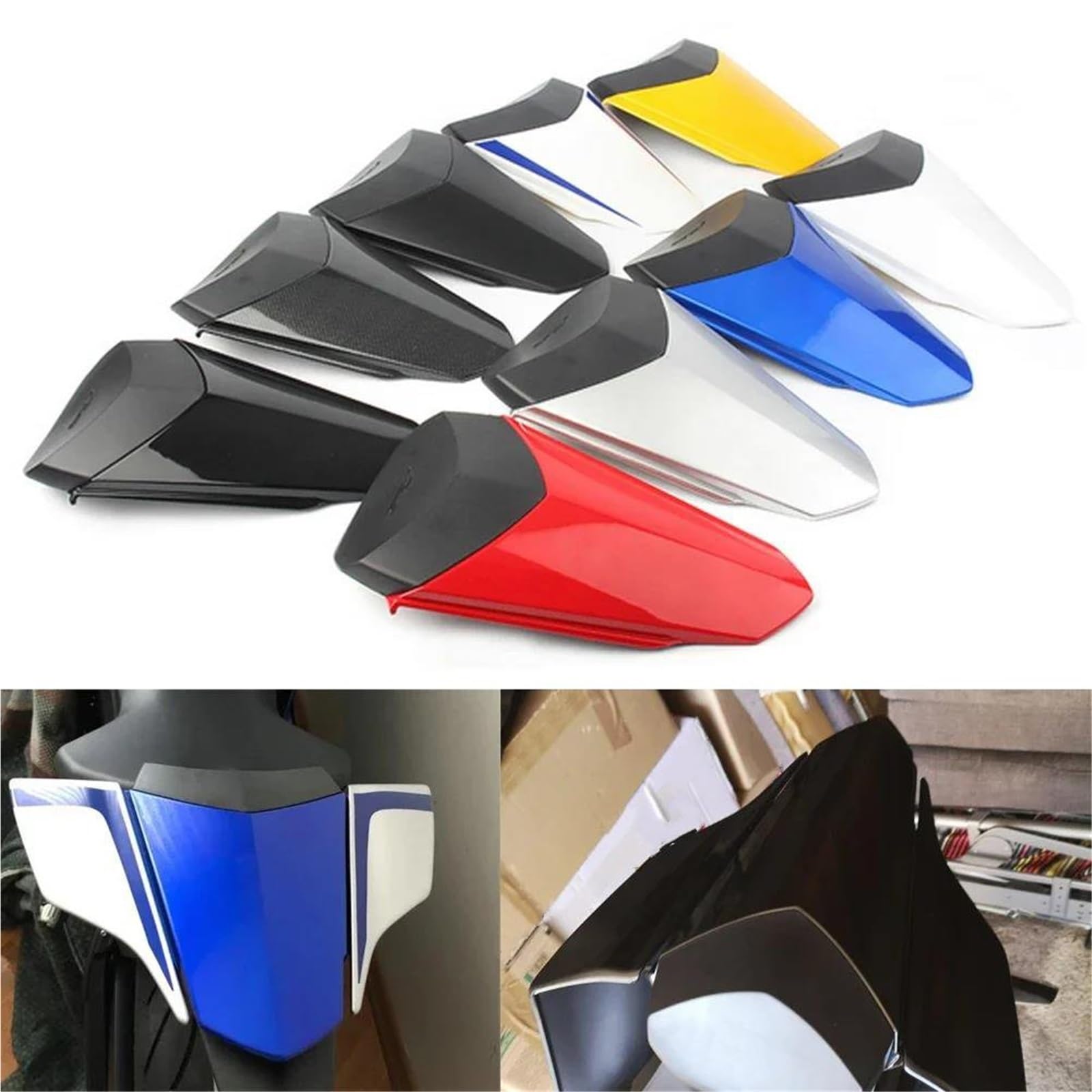 Tapa De Cola Capó De Carenado Cubierta De Colín para Motocicleta para Yamaha YZF 600 R6 YZFR6 YZF-R6 2017-2022 Cubierta De Asiento Trasero para Pasajero Colín Monoplaza(Azul)