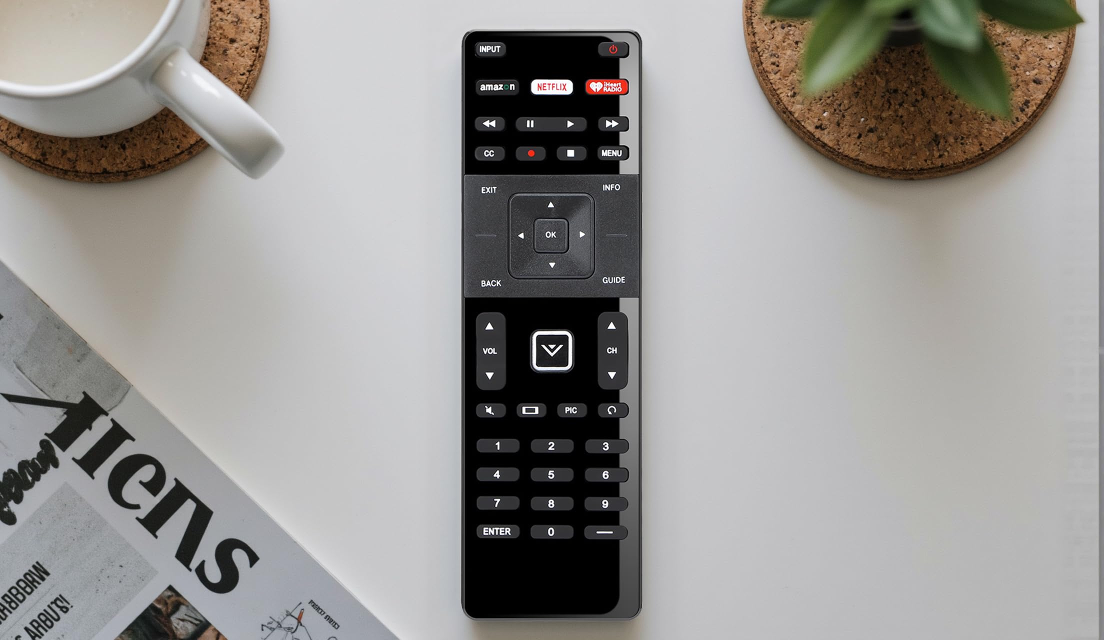 XRT-122 Universal Replacement Remote for VIZIO LED/LCD/HD/4K/UHD Smartcast Smart TVs (D/E/M/P/V/PX Series)