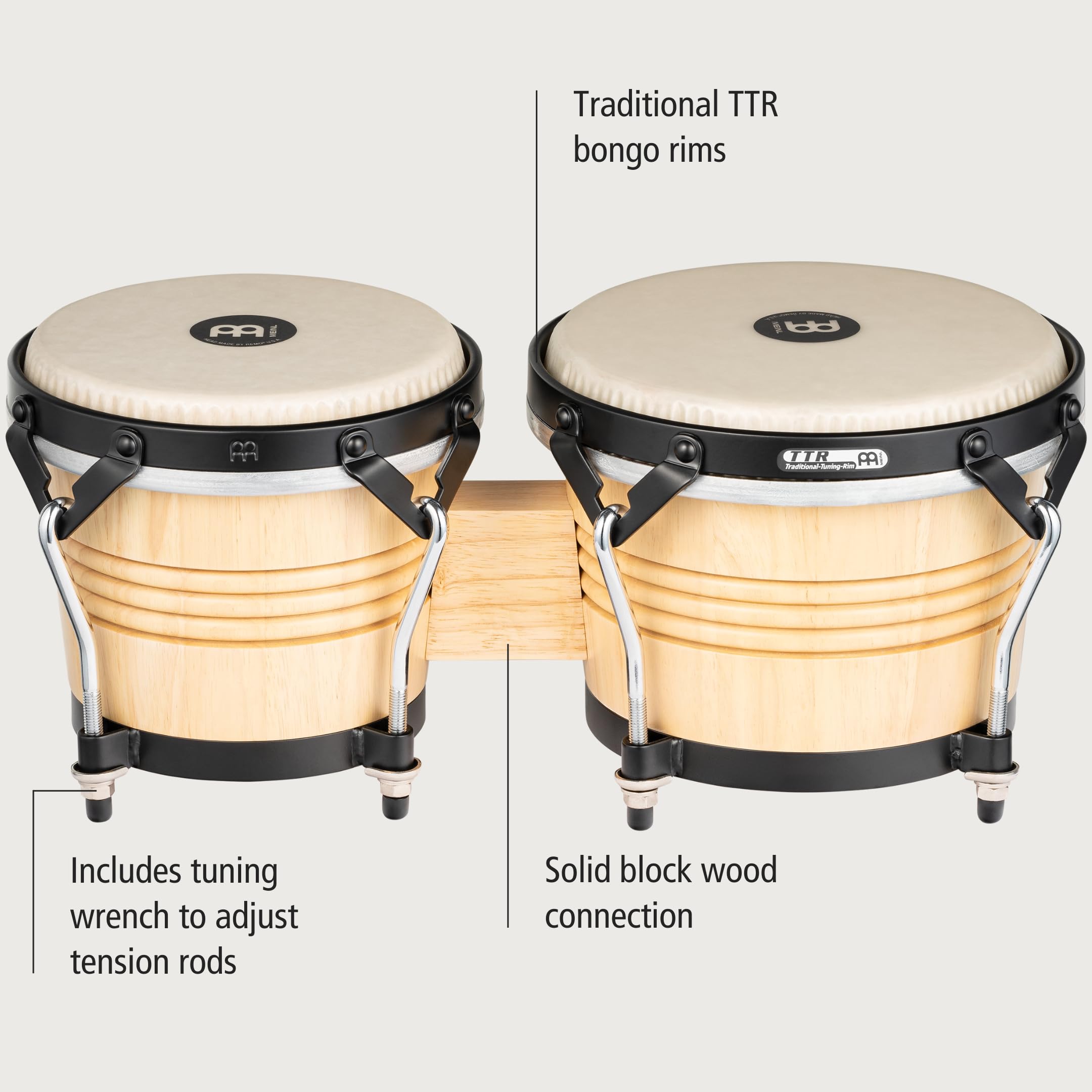 Luis Conte Artist Series Bongos with Remo Heads, 6.75
