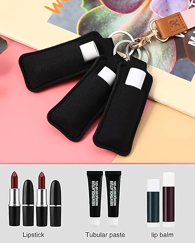 Miniatura 2 de COOKOOKY Chapstick - Llavero con clip para bálsamo labial, con clip, lápiz labial, brillo de labios, llavero