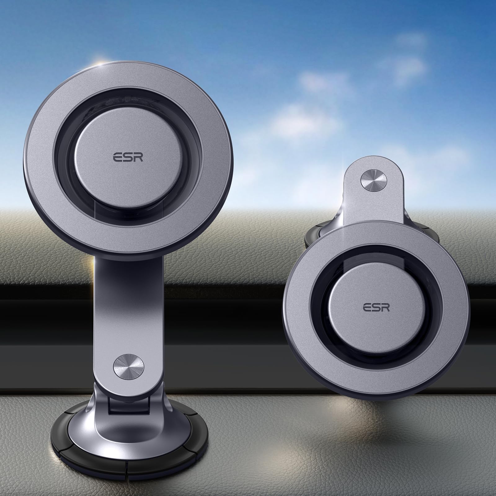 ESR for MagSafe Car Mount, Dashboard Magnetic Phone Holder for Car, 360°Rotation, Car Phone Holder for iPhone 16/15/14/13/12, Samsung, Strong Magnets, Gray (with 2 MagSafe Rings) (B0D7C9D8FY) Amazon Price History, Amazon Price Tracker