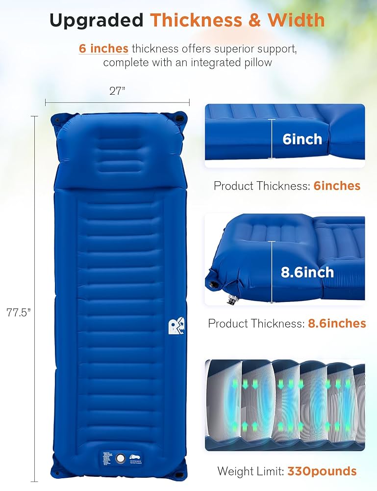 まー　LOGOS SUPER THICK SELF INFLATE MA Amazon.com : Self Inflating Sleeping Pad,Twin 4in Ultra